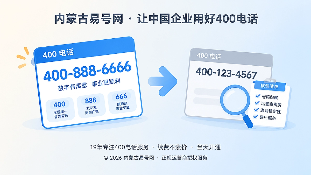 2026年400电话选号指南：先查数字履历再长期启用