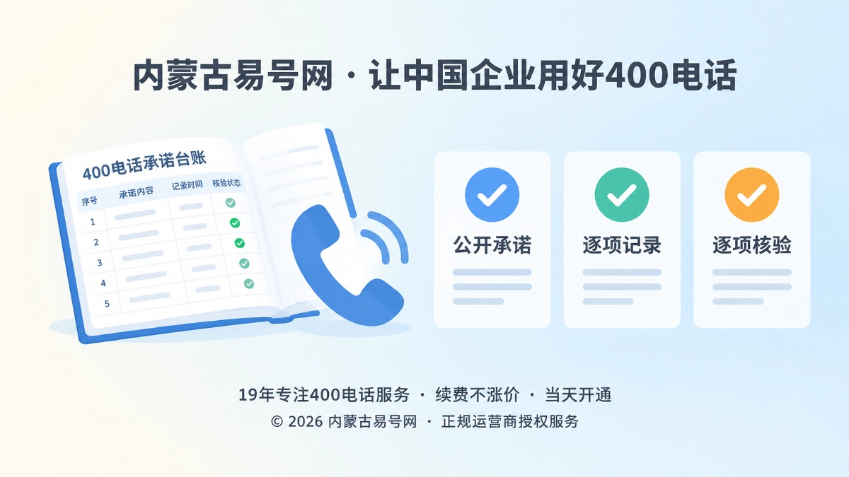2026年诚实守信：为400电话建立承诺台账，沉淀长期获客信用