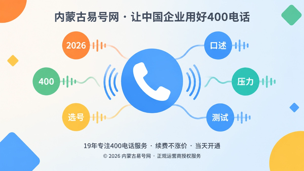 2026年400电话选号指南：先做口述压力测试，再定长期品牌号码