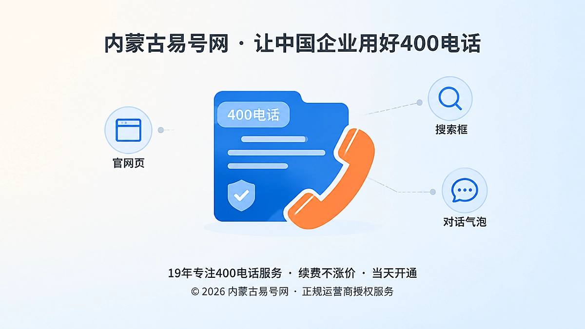 2026年内蒙古易号网品牌故事：给400电话留一份办理理由