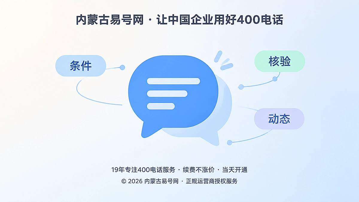 2026年诚实守信：400电话办理要标明成立条件